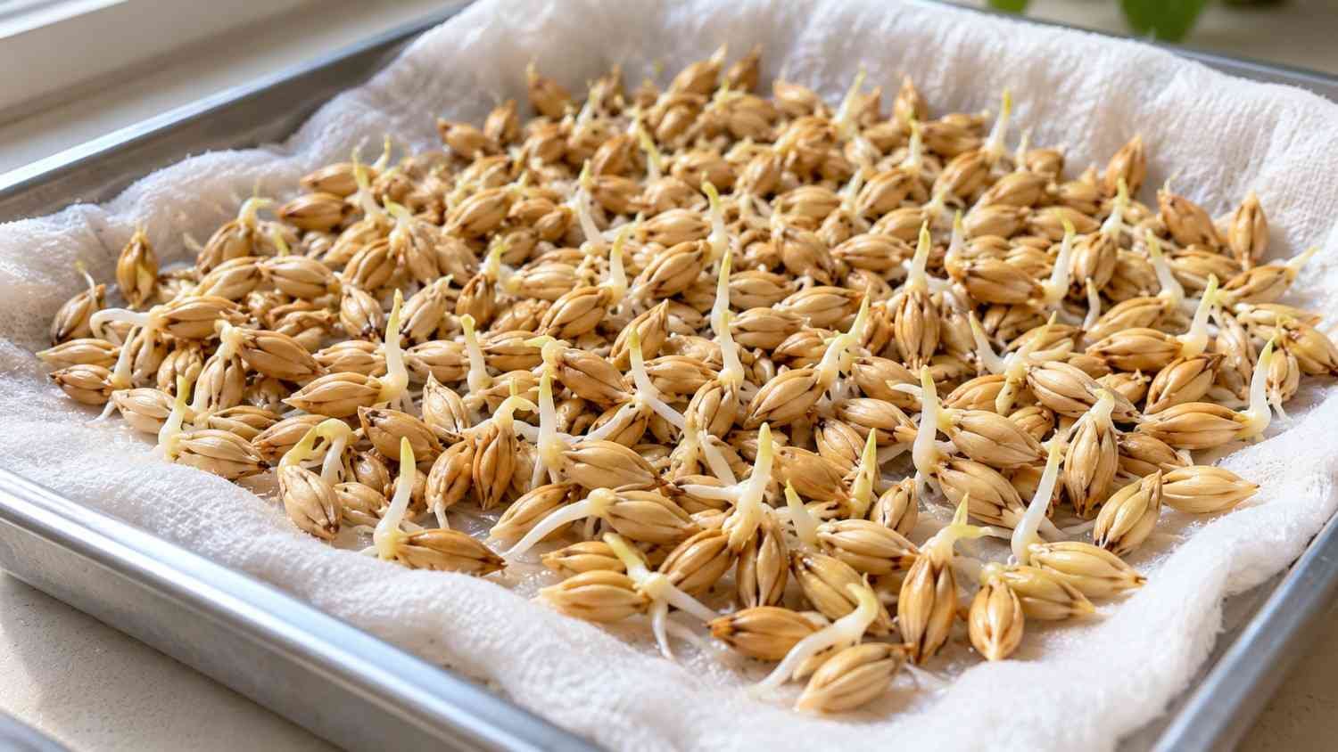 Germination test to check quality before buying barley seeds per kg