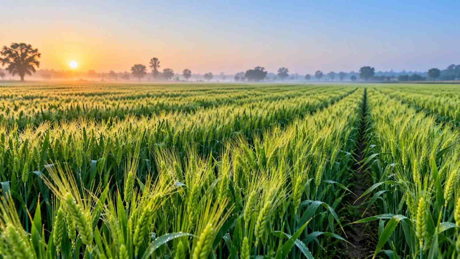 Healthy barley crop grown from quality barley seeds in India