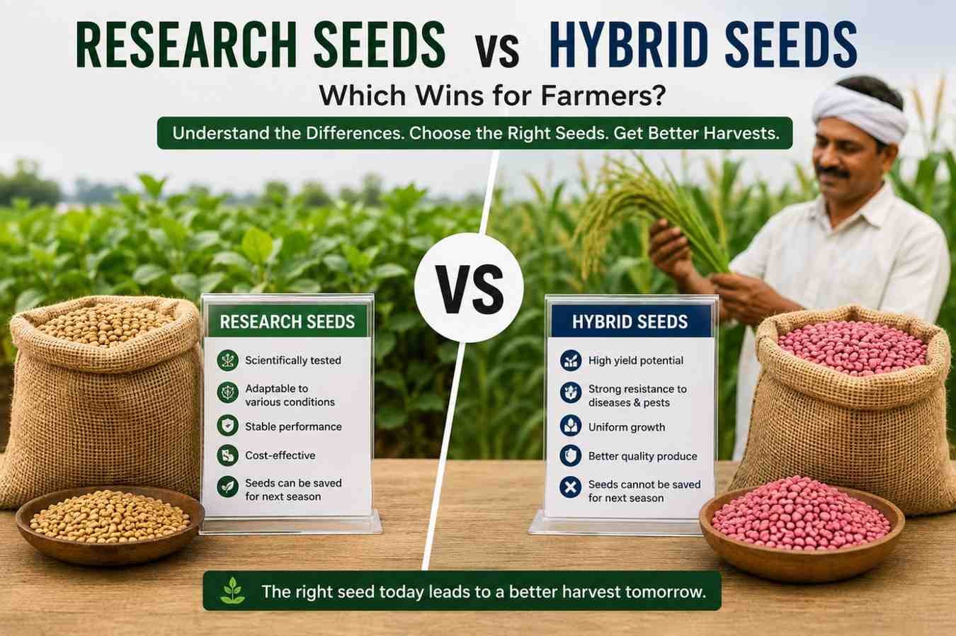 Research Seeds vs Hybrid Seeds: Which Wins for Farmers?